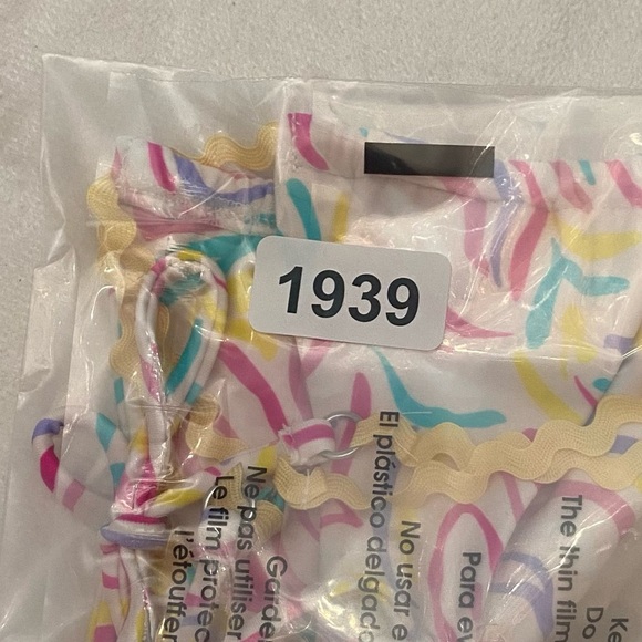 New! For Love And Lemons Colorful Tie Waist Cheeky Bikini Bottom M 1939 - Picture 7 of 7